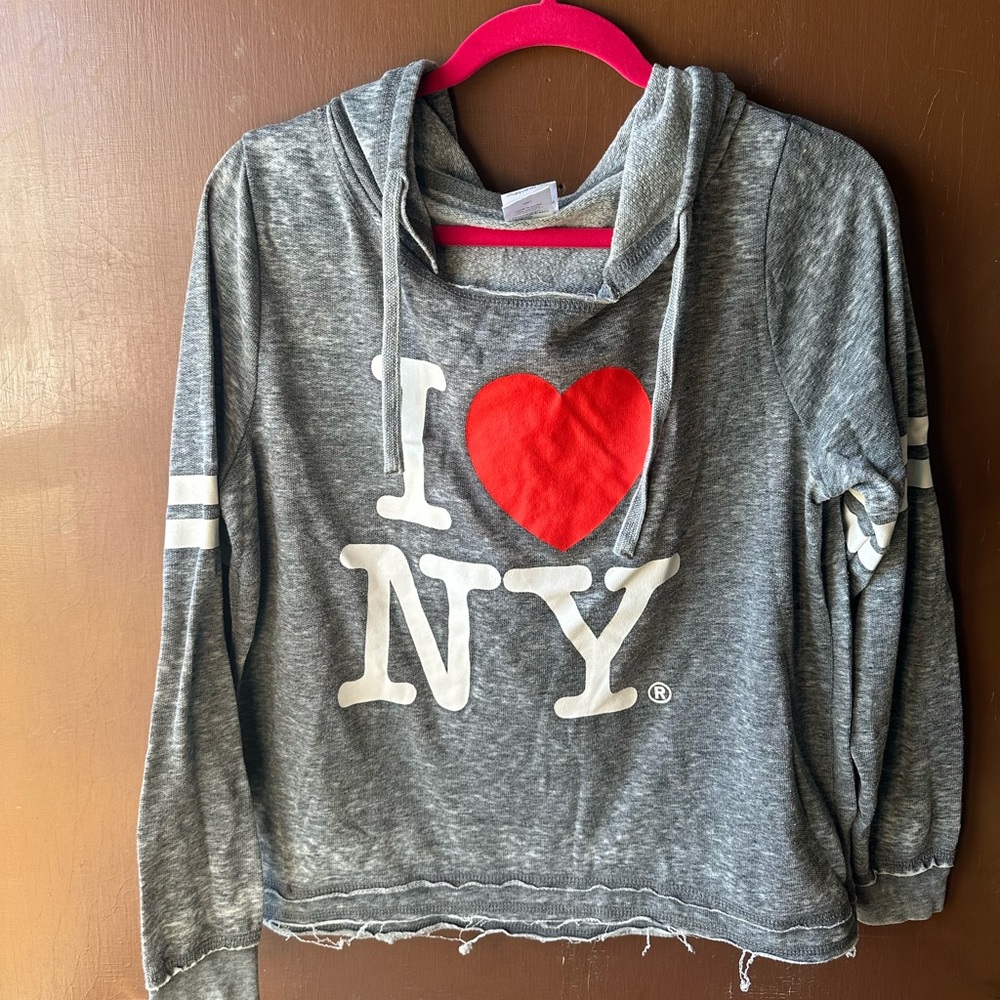 I ❤️ NY Hooded Long Sleeve Shirt